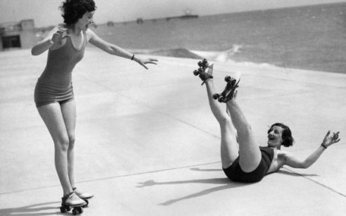 Vintage roller skating